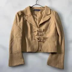 ✨美品✨M’S GRACY エムズグレイシー　ベージュジャケット　リボンM ん2のサムネイル