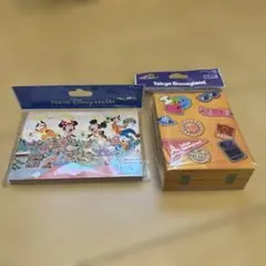 東京ディズニーリゾート　メモ帳&marvelステッカーセット