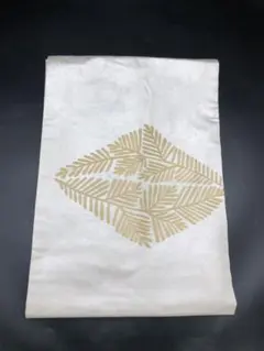 高級　正絹　洒落帯　名古屋帯　アンティーク　植物文　金糸　お太鼓柄　218