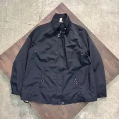 7AS6 インポート　ジップアップジャケット　ブラック　デザイン　古着used