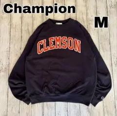 Champion カレッジスウェット　クレムソン大学　目あり　ダークネイビー　M