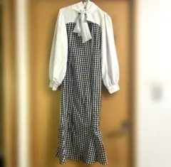 FRIFUL チェック柄リボン付きワンピース Mサイズ