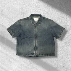 ZARA ザラ 半袖 デニムジャケット ジップアップ M ショートスリーブ