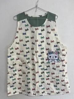 ★新品　ノンタン　全体カラフル　リポン　プリント　エプロン