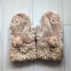 ダッフィー ミトン 手袋 ディズニーシー　シー限定　ベージュ　シャギーニット