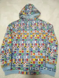 LRG エルアールジー 総柄国旗デザイン ジップパーカー　Lのサムネイル