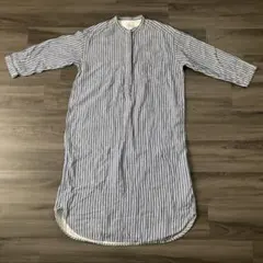 無印良品　クルタ　ワンピース　コットン100% ガーゼ生地　ストライプ
