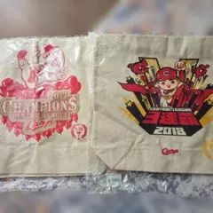 新品 広島カープ 2017/2018 リーグ優勝記念 トートバッグ 2点セット