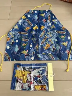 ポケットモンスター ダイヤモンド＆パール 手作りエプロンとハンカチのセットのサムネイル