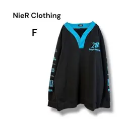 NieR CLOTHING スキッパー長袖トップス 袖ロゴ 配色切替 F 942のサムネイル