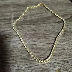 45cm　ゴールド CZダイヤモンド ネックレス ジルコニアダイヤ ブリンブリン