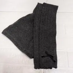 グレー リボン付きタイツ 125-145