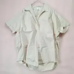 アーバンリサーチ 半袖シャツ　ベージュ オープンカラー