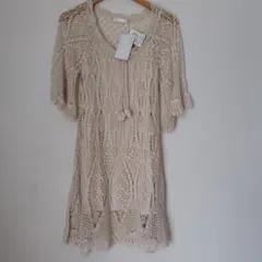 新品★未使用　レッセパッセ　透かし編み　トップス　チュニック　３８のサムネイル