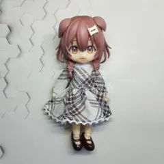 #2843 オビツ11服 ワンピース チェック柄
