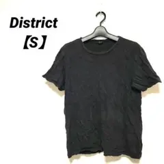 District ブラック Tシャツ 【S】ユニセックス 半袖 人気 無地