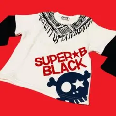 新品★BABY スカル 柄 ロンT 95／裏起毛／PUNK／トレーナー