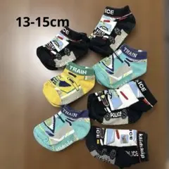 クレードスコープキッズ靴下 7足セット 電車と警察デザイン13-15