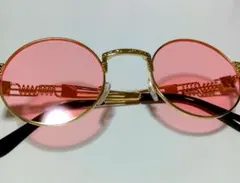 【大決算セール！】ピンクレンズ ラウンドサングラス