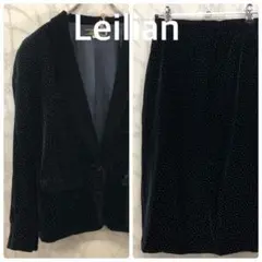 Leilian レリアン ドット柄スカートセットアップ ジャケット　R