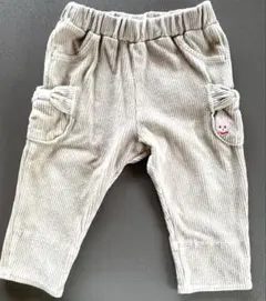 コーデュロイパンツ（うさぎ刺繍）　女の子　子ども服