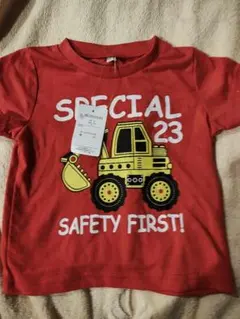 重機プリント Tシャツ 95cmのサムネイル