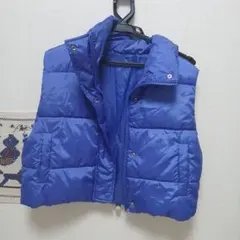 青いダウンベスト