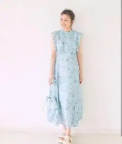 JUSGLITTY　フラワープリントワンピース　アプワイザーリッシェ　マイスト