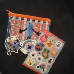 スシロースンスン第2弾。4点セット。クリアポーチ&シール&ピック。