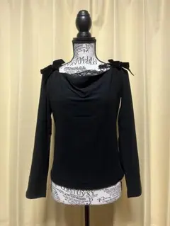 オフショルダー 黒 長袖 トップス Sサイズ