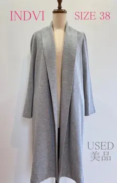 【美品】INDIVI コート（グレー） インディヴィ INDIVI 【定番人気！/名品コート/日本製】ウール100