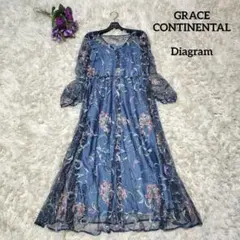 【未使用級♡定価4.9万】グレースコンチネンタル　フラワーチュール刺繍ワンピース