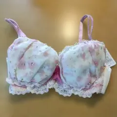 ナルエー ブラジャー E75 ピンク 花柄 レースのサムネイル