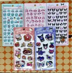 ボンボンドロップシールミニ スパンコールパーティ キティ クロミ ハンギョドン