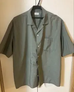 ライトオン｜PLUS ONE｜接触冷感｜開襟シャツ｜XL｜セージグリーンのサムネイル