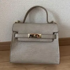 クロコダイル風　ハンドバッグ　美品