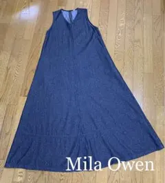 Mila Owen(ミラオーウェン) デニムロングワンピース（黒）