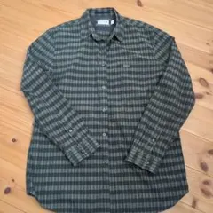 LACOSTE 長袖シャツ M カーキ系チェック