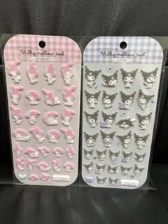 クロミ＆マイメロ　ミルキーメロウシール♡