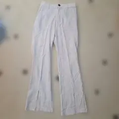 AZULBYMOUSSY　レーヨン麻パンツ　夏パンツ　S　オフホワイトのサムネイル