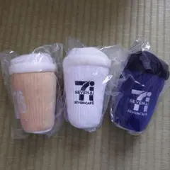 セブンイレブン ハッピーくじ　B賞　セブンカフェぬいぐるみチャーム　3点