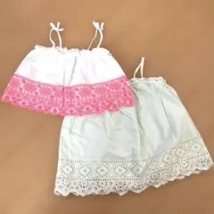 baby GAP 姉妹お揃い　リゾート　レース装飾キャミソール　90.110