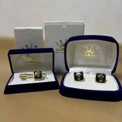 週末値下げ！【LiMOGES FRANCE 】カフスボタンとネクタイピンセット