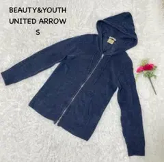 【ビューティーアンドユース】S リネン　ジップアップ　パーカー　ジャンパー