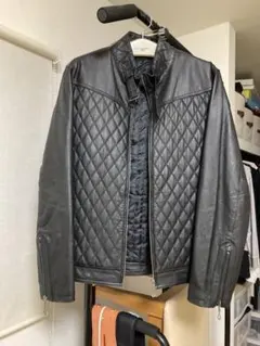 MALE&Co. タカキュー レザージャケット LL 豚革 キルティング 黒