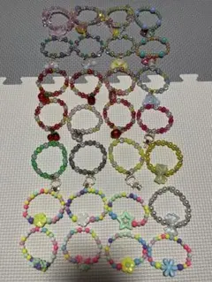【新品未使用】カラフルブレスレット　28個まとめ売り③