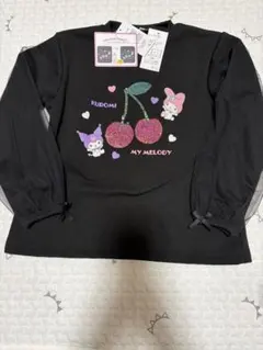 【新品・タグ付き】クロミ♡マイメロ さくらんぼトレーナー 裏起毛 黒 かわいい