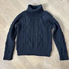 James Charlotte ブラック タートルネック ニット セーター32