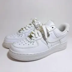 スニーカー NIKE ナイキ エアフォース1 ロー 白 限定素材シワ加工