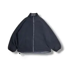 90s NIKE リバーシブル フリース ナイロンジャケット グレー 398